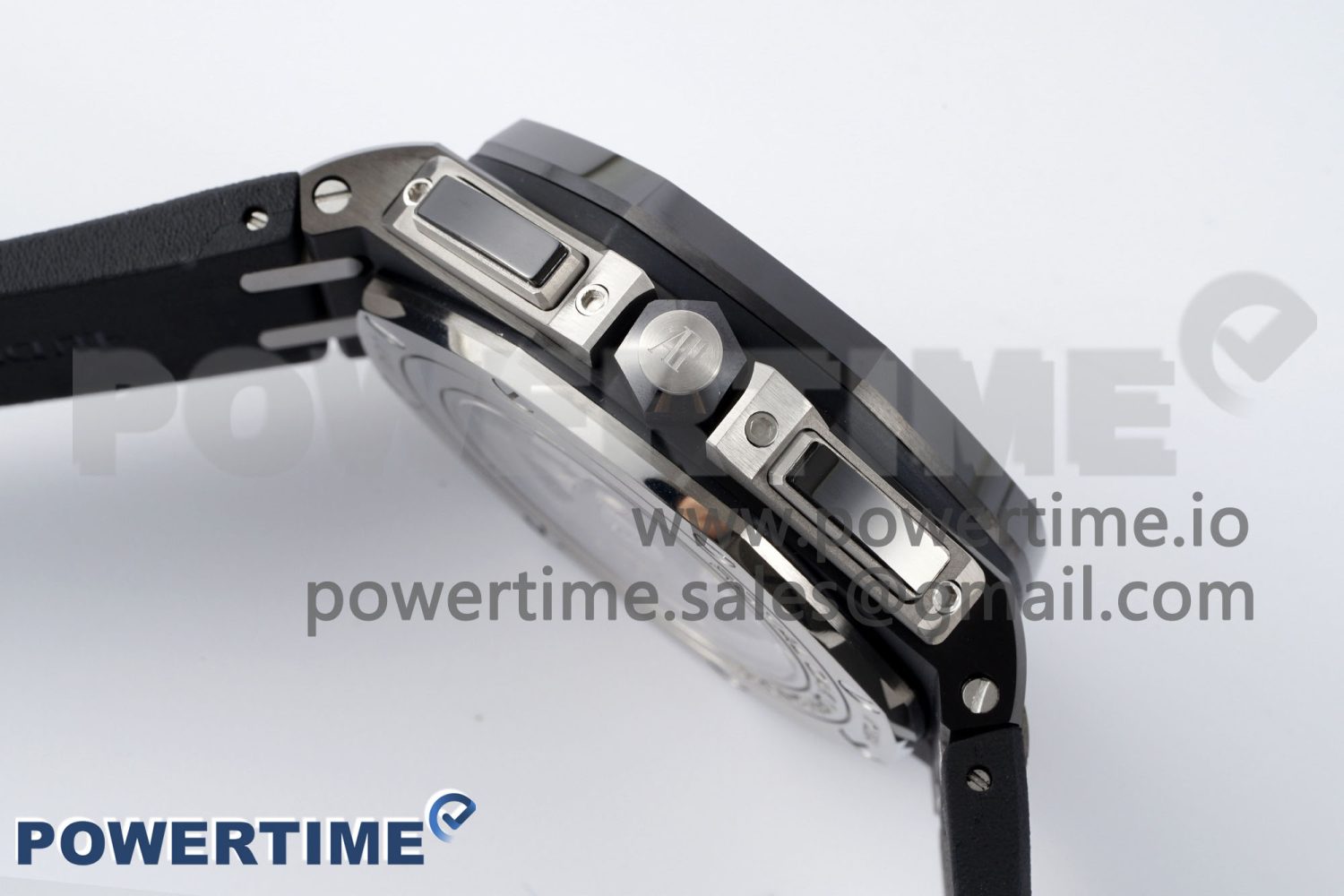 Royal Oak Offshore 44mm Black Ceramic Case APF 1:1 Best Edition Black Dial on Black Rubber Strap A3126 - Image 6