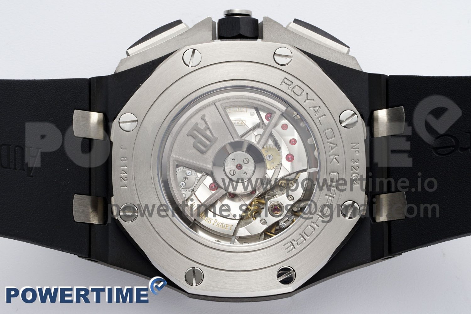 Royal Oak Offshore 44mm Black Ceramic Case APF 1:1 Best Edition Black Dial on Black Rubber Strap A3126 - Image 8