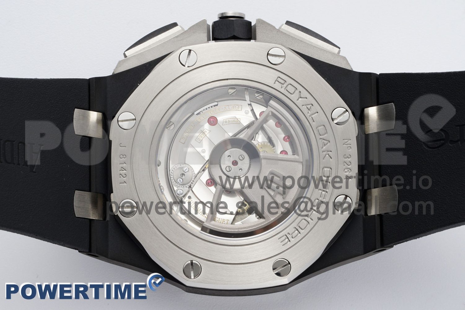 Royal Oak Offshore 44mm Black Ceramic APF 1:1 Best Edition Black Dial on Rubber Strap A3126 - Image 9