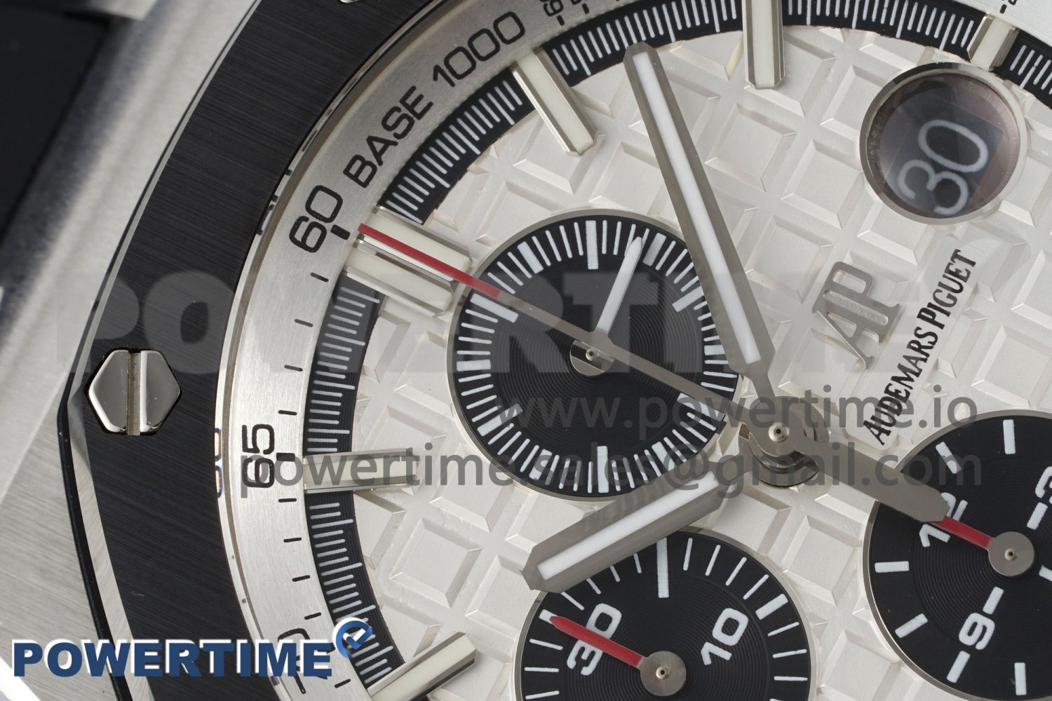 Royal Oak Offshore 44mm SS Ceramic Bezel APF 1:1 Best Edition White Dial on Rubber Strap A3126 - Image 4
