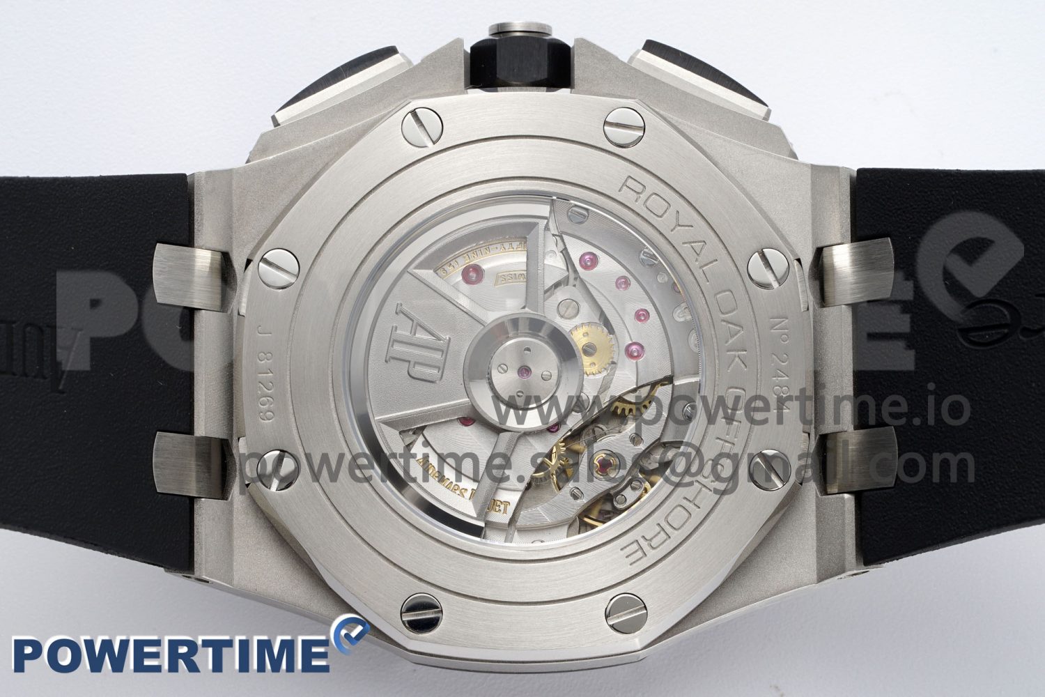 Royal Oak Offshore 44mm SS Ceramic Bezel APF 1:1 Best Edition White Dial on Rubber Strap A3126 - Image 8