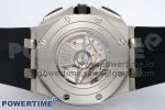 Royal Oak Offshore 44mm SS Ceramic Bezel APF 1:1 Best Edition White Dial on Rubber Strap A3126 - Image 8