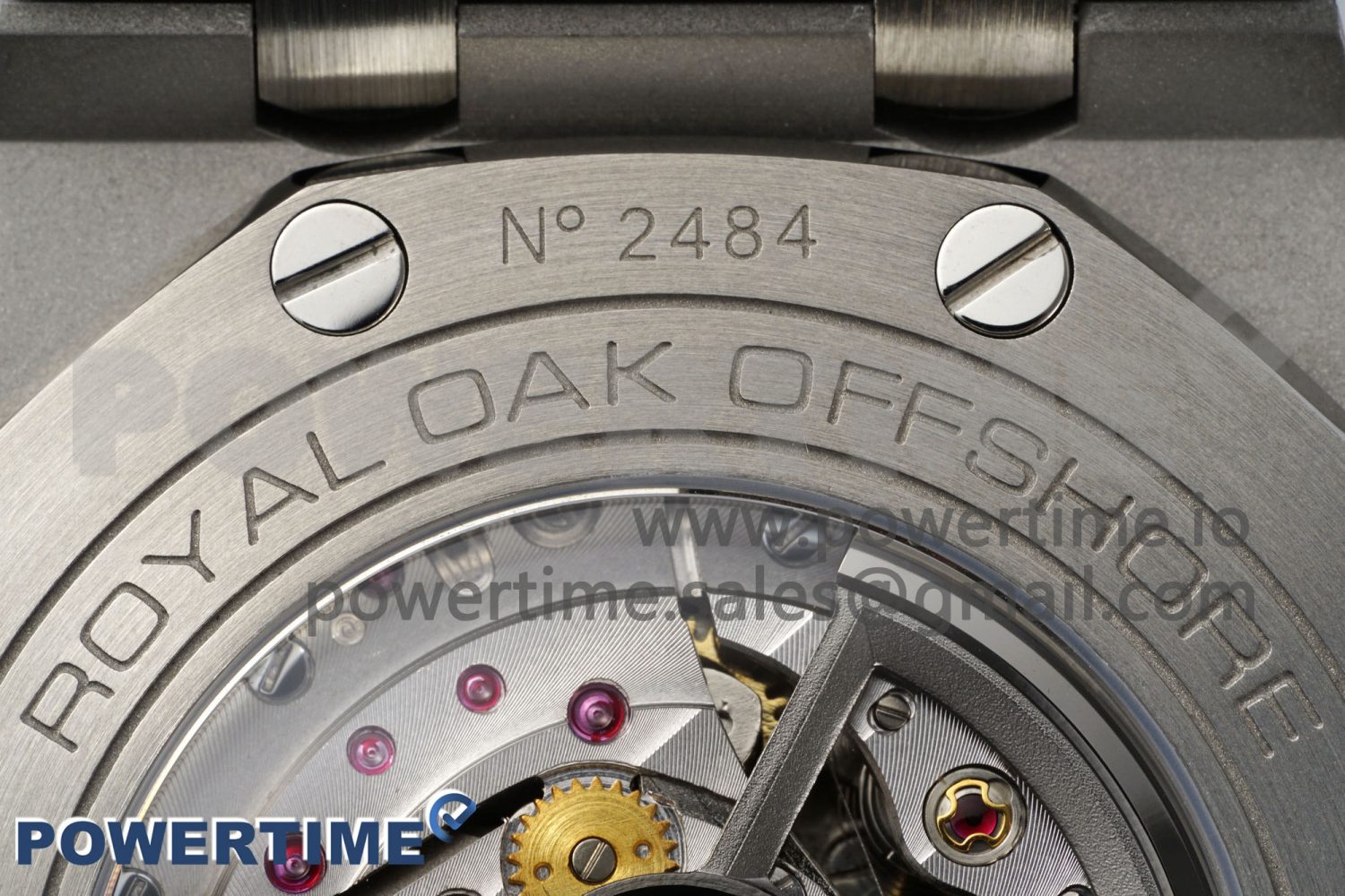 Royal Oak Offshore 44mm SS Ceramic Bezel APF 1:1 Best Edition Gray Dial on Rubber Strap A3126 - Image 10