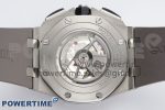 Royal Oak Offshore 44mm SS Ceramic Bezel APF 1:1 Best Edition Gray Dial on Rubber Strap A3126 - Image 9