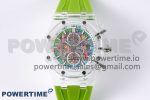 Royal Oak Offshore 44mm Transparent APF Best Edition Colorful Dial on Green Rubber Strap A3126