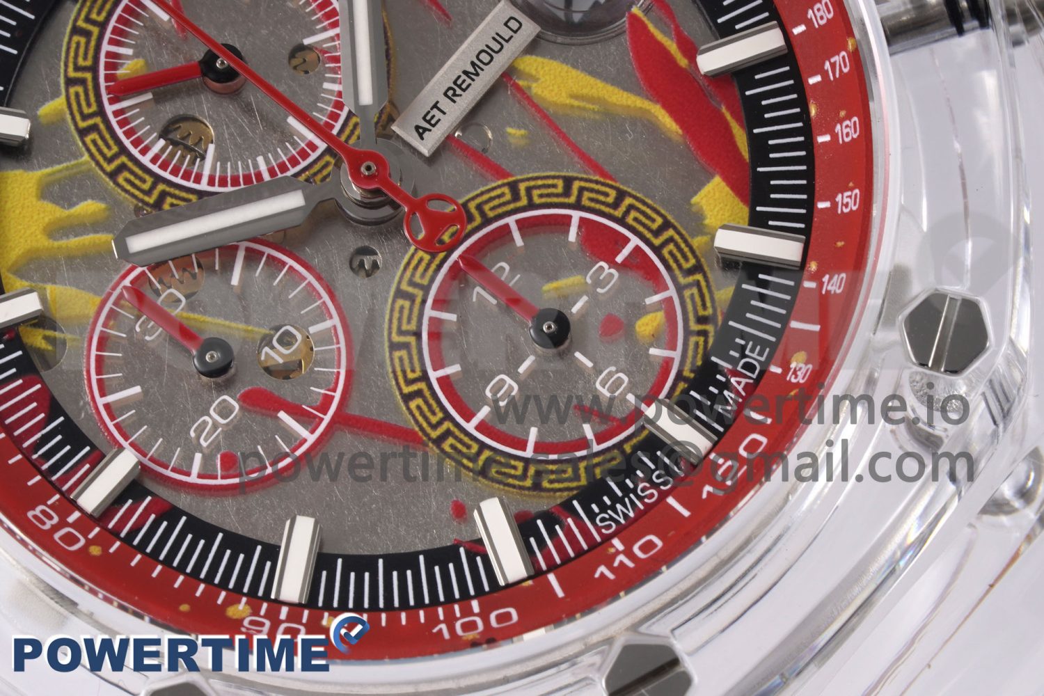 Royal Oak Offshore 44mm Transparent APF Best Edition Red Dial on White Rubber Strap A3126 - Image 5
