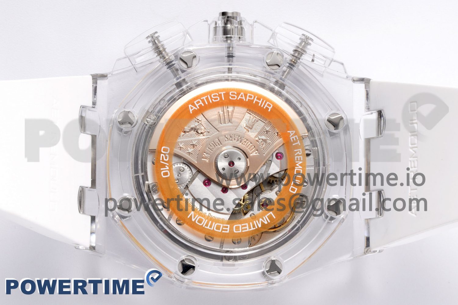 Royal Oak Offshore 44mm Transparent APF Best Edition Red Dial on White Rubber Strap A3126 - Image 8