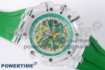 Royal Oak Offshore 44mm Transparent APF Best Edition Green Dial on Green Rubber Strap A3126 - Image 3