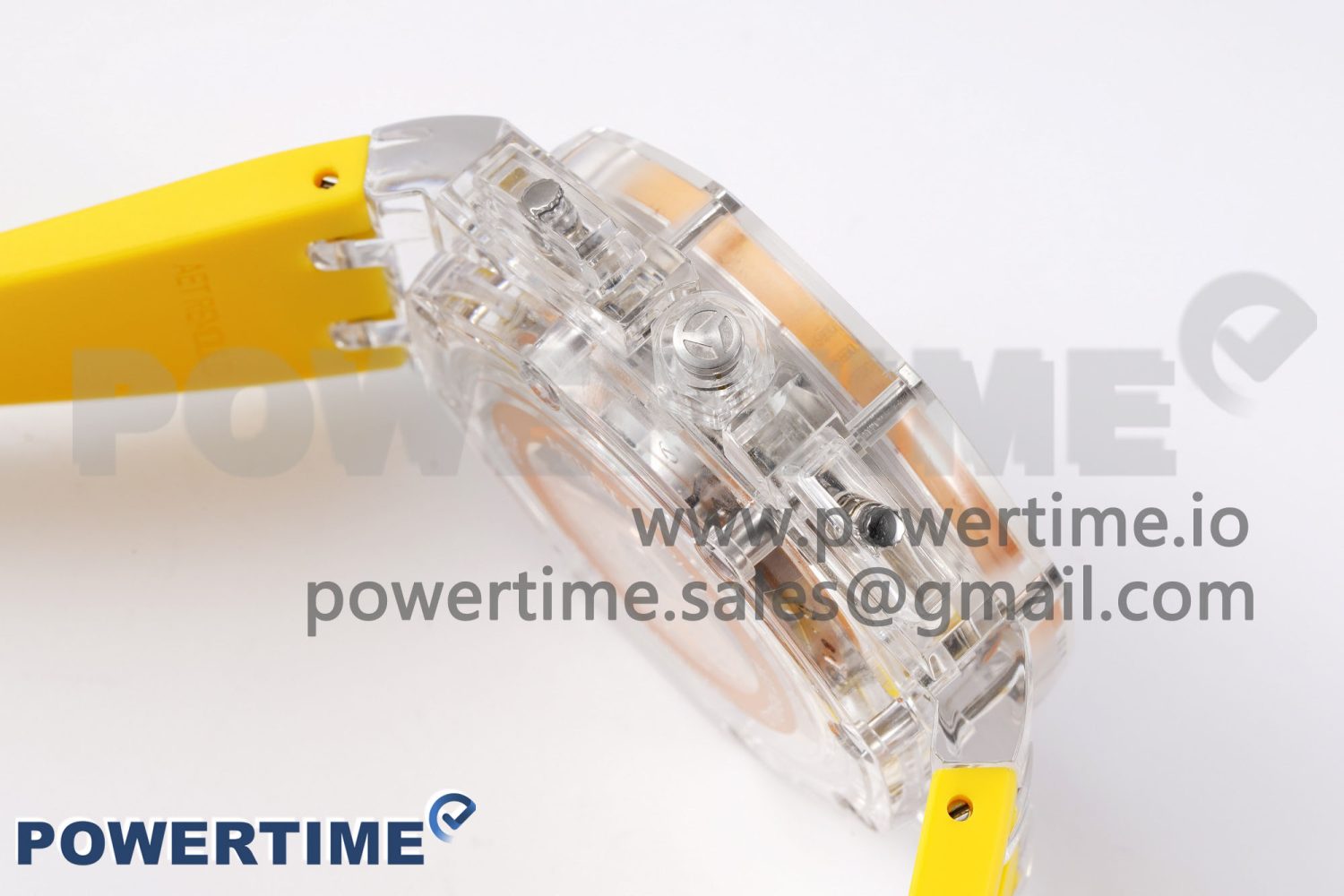 Royal Oak Offshore 44mm Transparent APF Best Edition Yellow Dial on Yellow Rubber Strap A3126 - Image 6