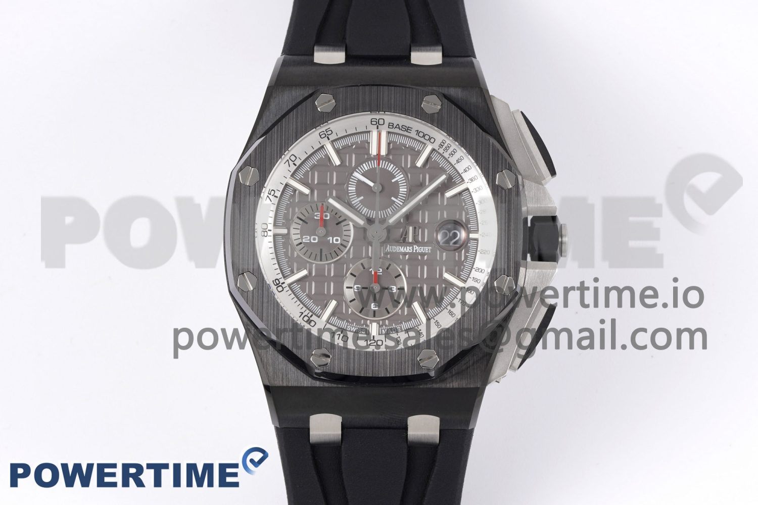 Royal Oak Offshore 44mm Black Ceramic APF 1:1 Best Edition Gray Dial on Black Rubber Strap A3126 - Image 1