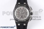 Royal Oak Offshore 44mm Black Ceramic APF 1:1 Best Edition Gray Dial on Black Rubber Strap A3126