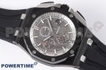 Royal Oak Offshore 44mm Black Ceramic APF 1:1 Best Edition Gray Dial on Black Rubber Strap A3126 - Image 3