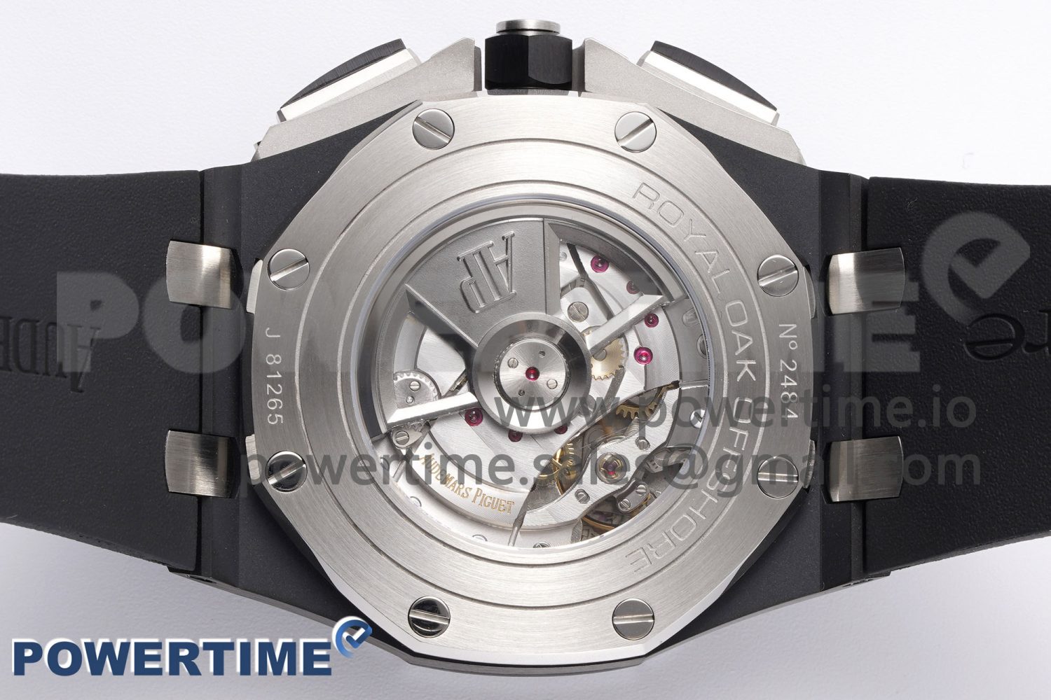 Royal Oak Offshore 44mm Black Ceramic APF 1:1 Best Edition Gray Dial on Black Rubber Strap A3126 - Image 8