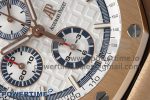 Royal Oak Offshore 44mm RG APF 1:1 Best Edition White Dial on White Rubber Strap A3126 - Image 5