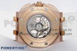 Royal Oak Offshore 44mm RG APF 1:1 Best Edition White Dial on White Rubber Strap A3126 - Image 8