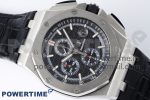 Royal Oak Offshore 44mm SS APF 1:1 Best Edition Black/Blue Dial on Black Leather Strap A3126 - Image 3