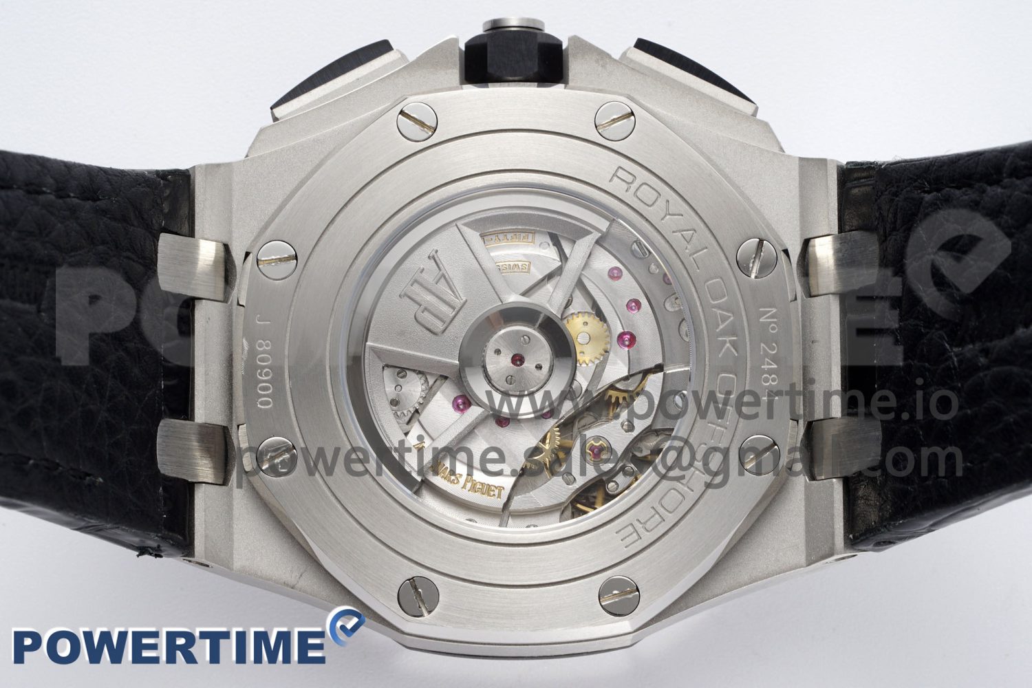 Royal Oak Offshore 44mm SS APF 1:1 Best Edition Black/Blue Dial on Black Leather Strap A3126 - Image 8