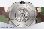 Royal Oak Offshore 44mm SS Green Ceramic Bezel APF 1:1 Best Edition Cream Dial on Camo Rubber Strap A3126 - Image 8