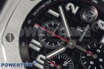 Royal Oak Offshore 42mm SS APF 1:1 Best Edition Black Dial on Black Leather Strap A3126 - Image 4