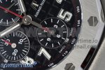 Royal Oak Offshore 42mm SS APF 1:1 Best Edition Black Dial on Black Leather Strap A3126 - Image 5