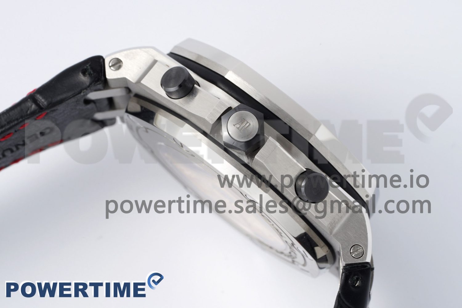 Royal Oak Offshore 42mm SS APF 1:1 Best Edition Black Dial on Black Leather Strap A3126 - Image 6