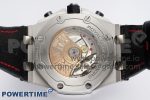 Royal Oak Offshore 42mm SS APF 1:1 Best Edition Black Dial on Black Leather Strap A3126 - Image 8
