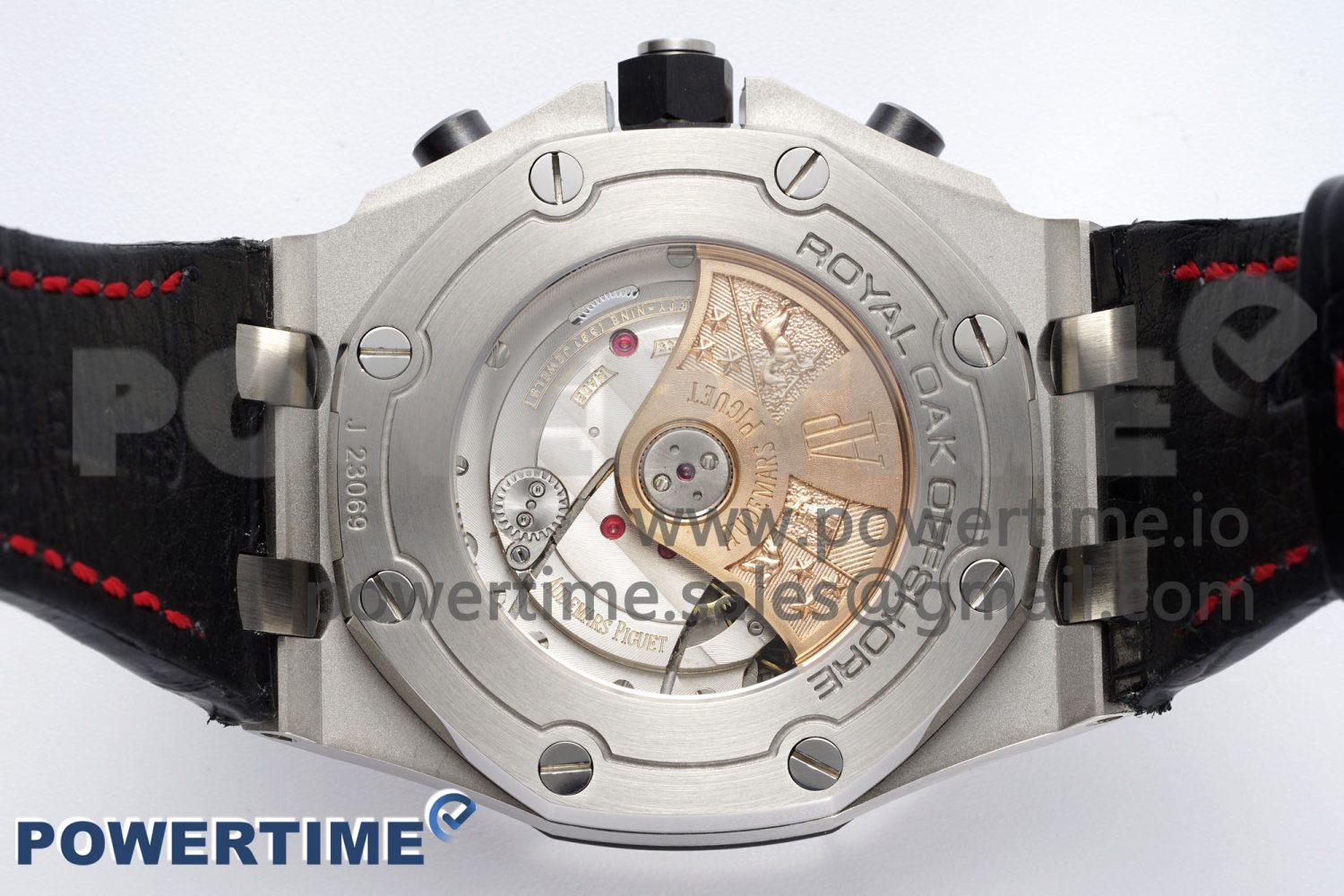 Royal Oak Offshore 42mm SS APF 1:1 Best Edition Black Dial on Black Leather Strap A3126 - Image 9