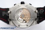 Royal Oak Offshore 42mm SS APF 1:1 Best Edition Black Dial on Black Leather Strap A3126 - Image 9