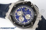 Royal Oak Offshore 44mm Black Ceramic Bezel APF 1:1 Best Edition Blue Dial on Black Rubber Strap A3126 V2 - Image 3