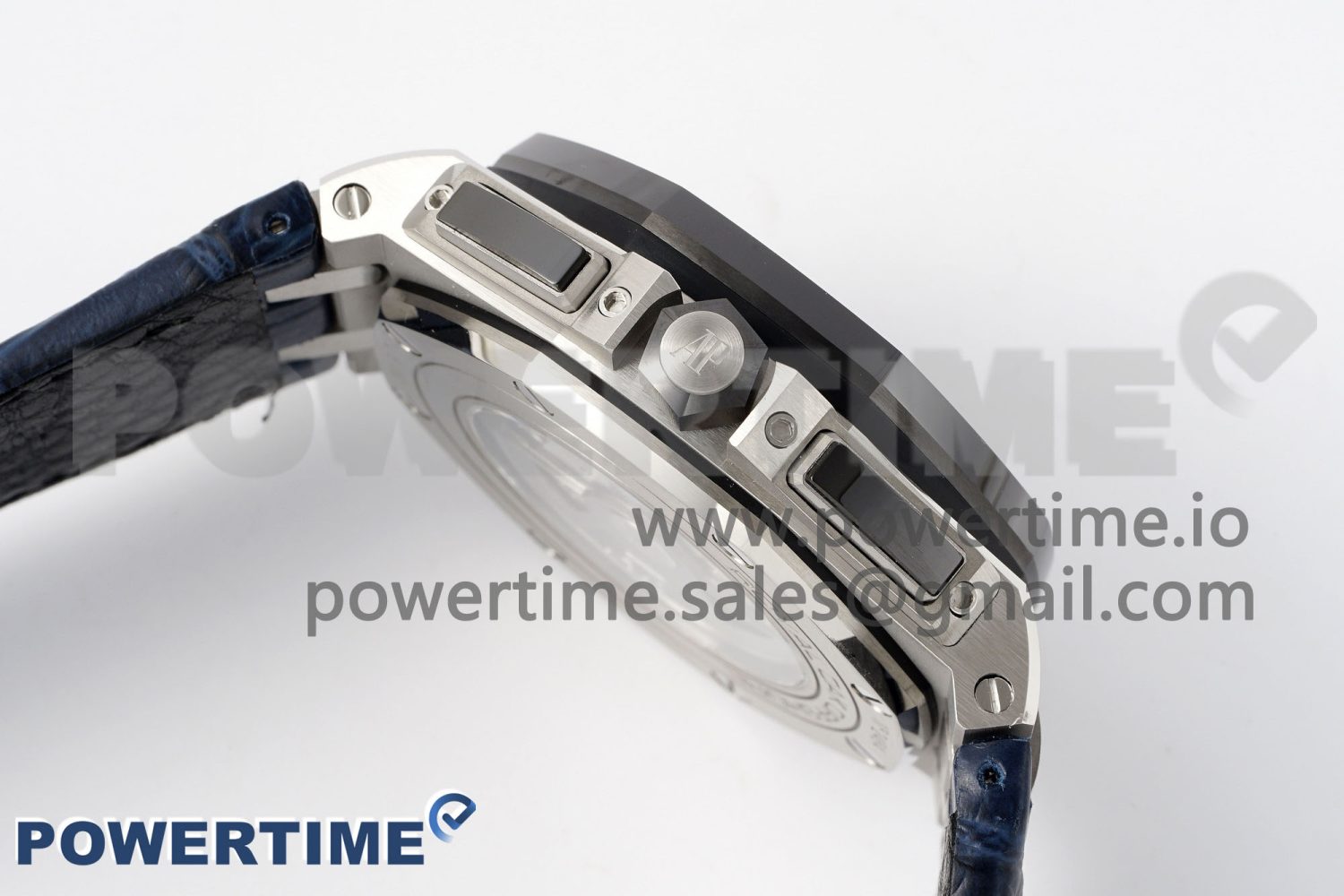 Royal Oak Offshore 44mm Black Ceramic Bezel APF 1:1 Best Edition Blue Dial on Black Rubber Strap A3126 V2 - Image 6