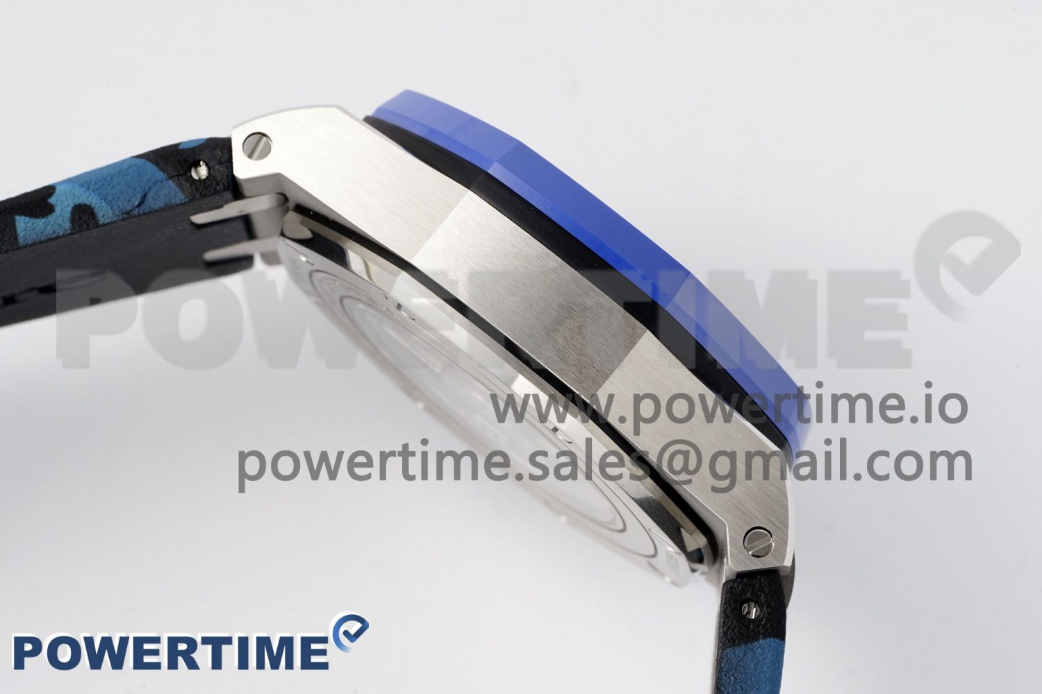 Royal Oak Offshore 44mm Blue Ceramic Bezel APF 1:1 Best Edition Blue Dial on Blue Camou Strap A3126 V2 - Image 7