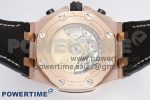 Royal Oak Offshore 42mm RG Bezel APF 1:1 Best Edition Black/RG Dial on Black Leather Strap A3126 - Image 8