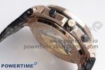 Royal Oak Offshore 42mm RG Bezel APF 1:1 Best Edition Black/RG Dial on Black Leather Strap A3126 - Image 6
