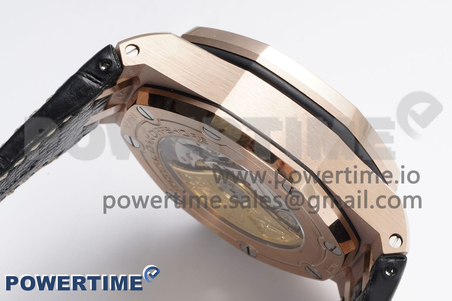 Royal Oak Offshore 42mm RG Bezel APF 1:1 Best Edition Black/RG Dial on Black Leather Strap A3126 - Image 7