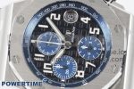 Royal Oak Offshore 42mm SS APF 1:1 Best Edition Black/Blue Dial on Blue Leather Strap A3126 - Image 3