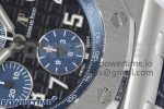 Royal Oak Offshore 42mm SS APF 1:1 Best Edition Black/Blue Dial on Blue Leather Strap A3126 - Image 5