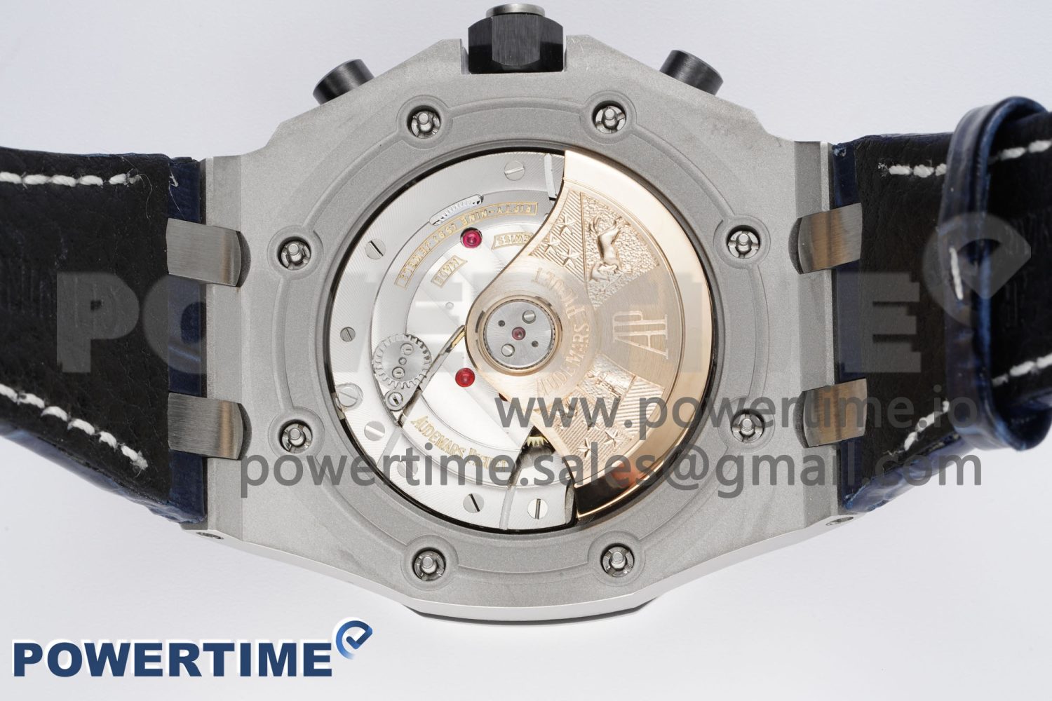 Royal Oak Offshore 42mm SS APF 1:1 Best Edition Black/Blue Dial on Blue Leather Strap A3126 - Image 10