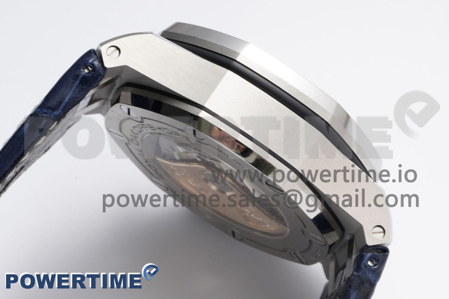 Royal Oak Offshore 42mm SS APF 1:1 Best Edition Black/Blue Dial on Blue Leather Strap A3126 - Image 7