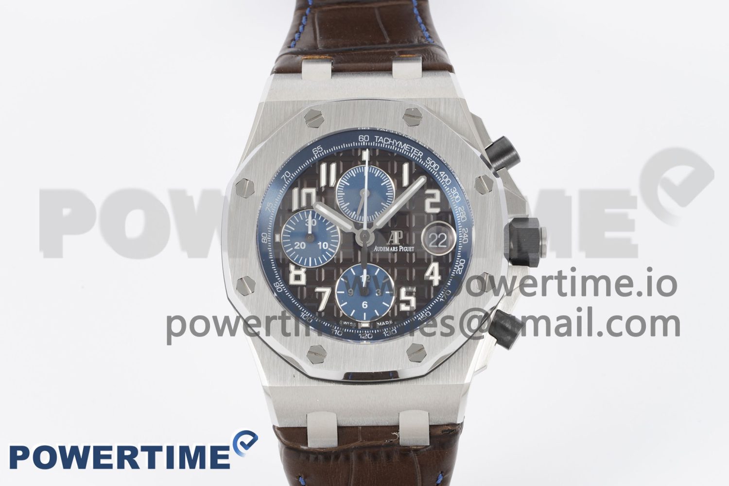 Royal Oak Offshore 42mm SS APF 1:1 Best Edition Brown Dial on Brown Leather Strap A3126 - Image 1
