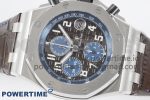 Royal Oak Offshore 42mm SS APF 1:1 Best Edition Brown Dial on Brown Leather Strap A3126 - Image 3