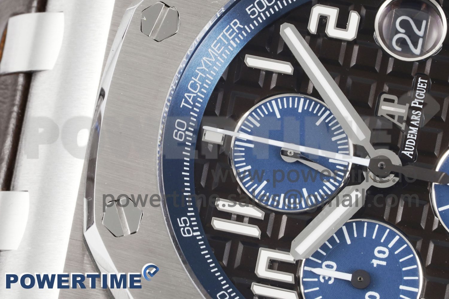 Royal Oak Offshore 42mm SS APF 1:1 Best Edition Brown Dial on Brown Leather Strap A3126 - Image 4