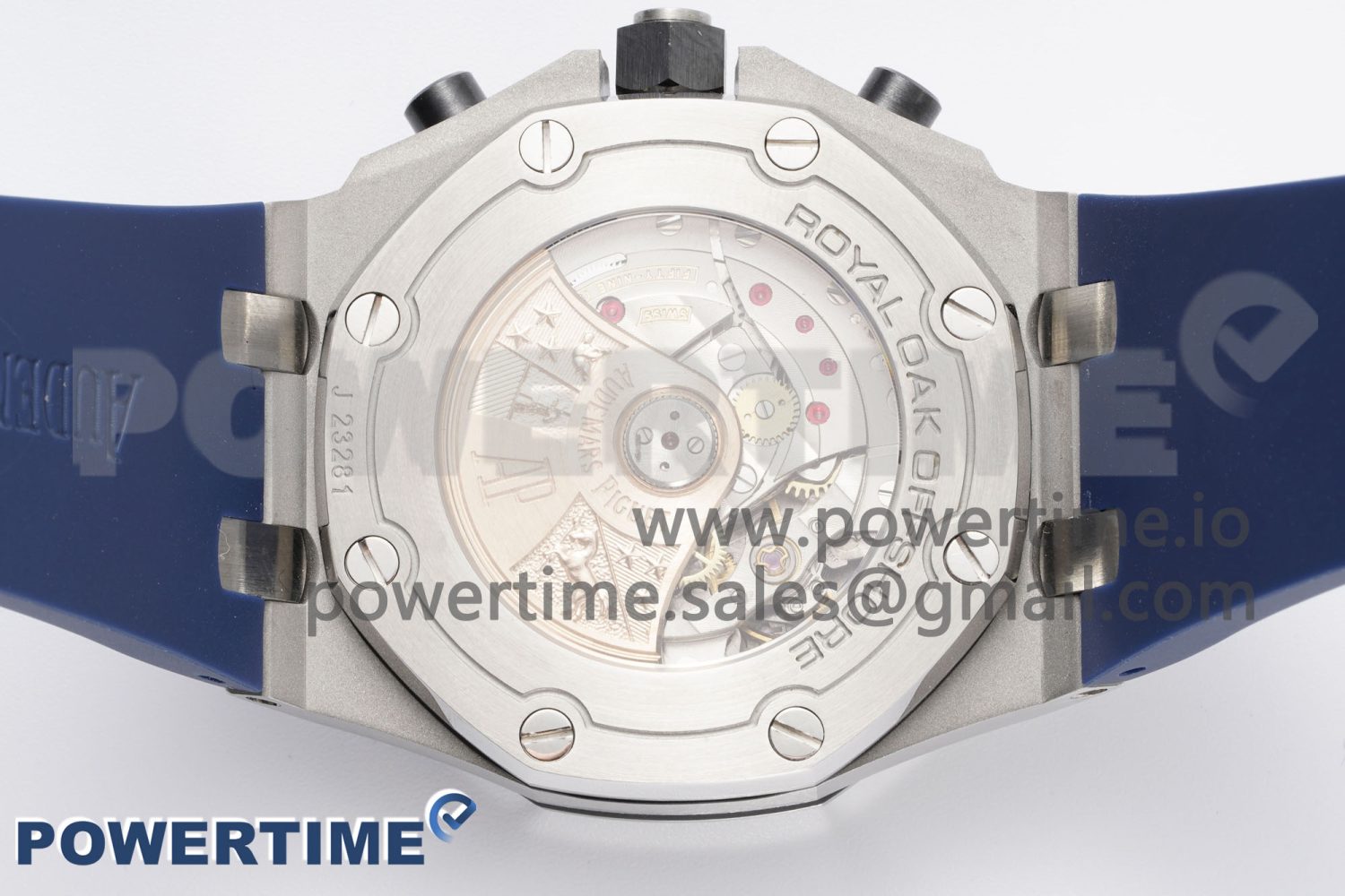 Royal Oak Offshore 42mm SS APF 1:1 Best Edition Blue/Silver Dial on Blue Rubber Strap A3126 - Image 8
