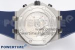 Royal Oak Offshore 42mm SS APF 1:1 Best Edition Blue/Silver Dial on Blue Rubber Strap A3126 - Image 8