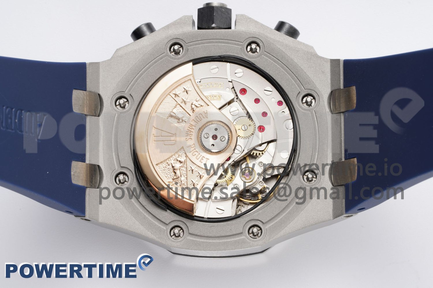 Royal Oak Offshore 42mm SS APF 1:1 Best Edition Blue/Silver Dial on Blue Rubber Strap A3126 - Image 9