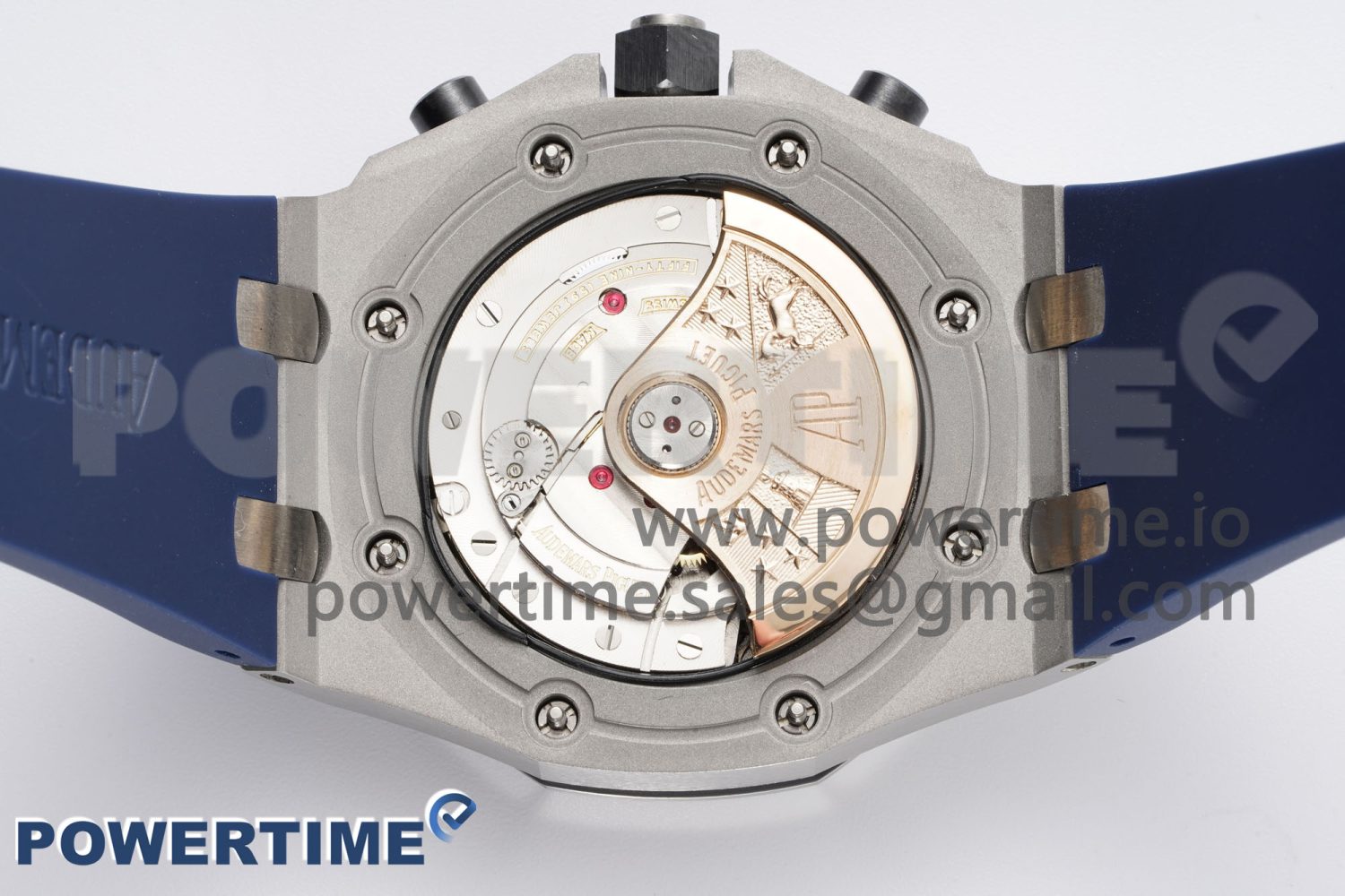 Royal Oak Offshore 42mm SS APF 1:1 Best Edition Blue/Silver Dial on Blue Rubber Strap A3126 - Image 10