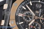 Royal Oak Offshore 44mm Forged Carbon RG Bezel APF 1:1 Best Edition Black Dial on Rubber Strap A3126 V2 - Image 4