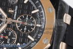 Royal Oak Offshore 44mm Forged Carbon RG Bezel APF 1:1 Best Edition Black Dial on Rubber Strap A3126 V2 - Image 5