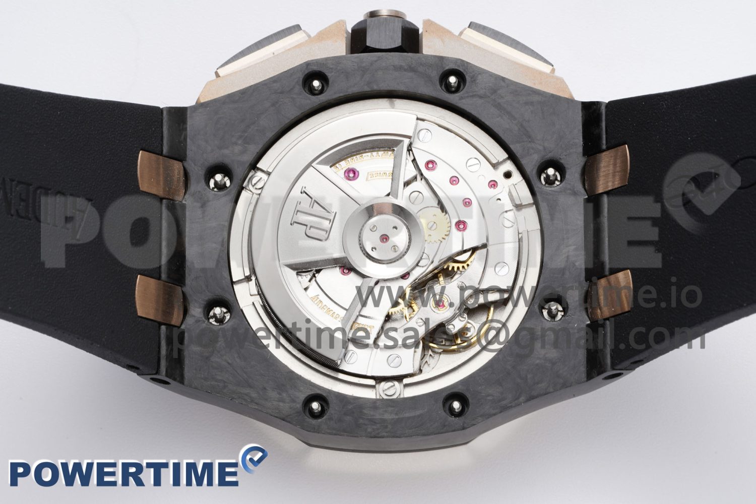 Royal Oak Offshore 44mm Forged Carbon RG Bezel APF 1:1 Best Edition Black Dial on Rubber Strap A3126 V2 - Image 9