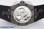 Royal Oak Offshore 44mm Forged Carbon RG Bezel APF 1:1 Best Edition Black Dial on Rubber Strap A3126 V2 - Image 9