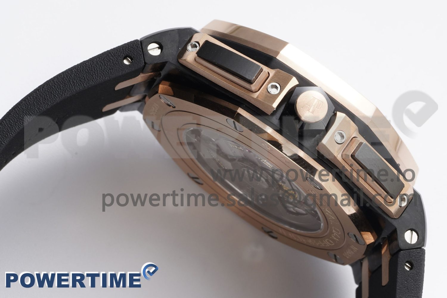 Royal Oak Offshore 44mm Forged Carbon RG Bezel APF 1:1 Best Edition Black Dial on Rubber Strap A3126 V2 - Image 6